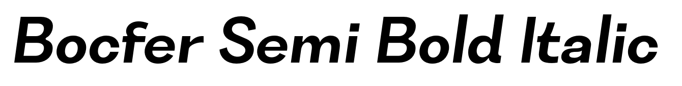 Bocfer Semi Bold Italic